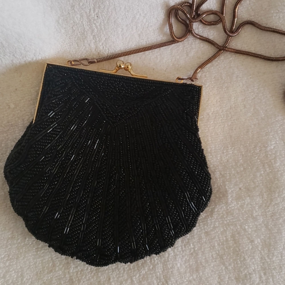 Carla Marchi Vintage Beaded Seashell Purse